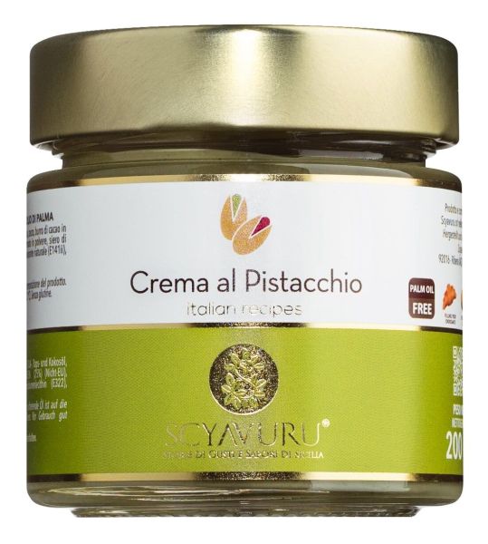 Scyavuru, Crema al Pistacchio - süße Pistaziencreme ohne Palmöl, 200g